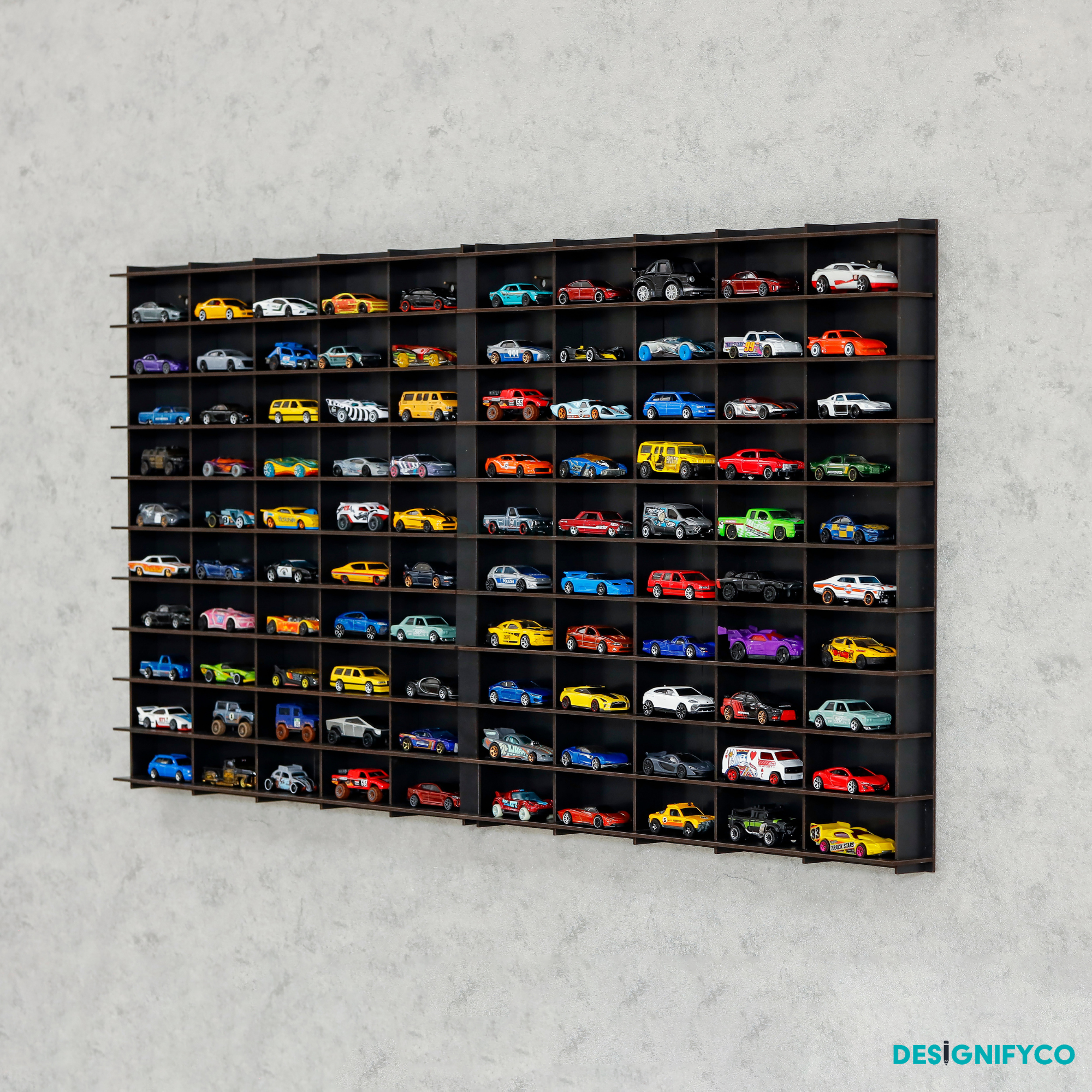 BLACK Toy Car Display Case